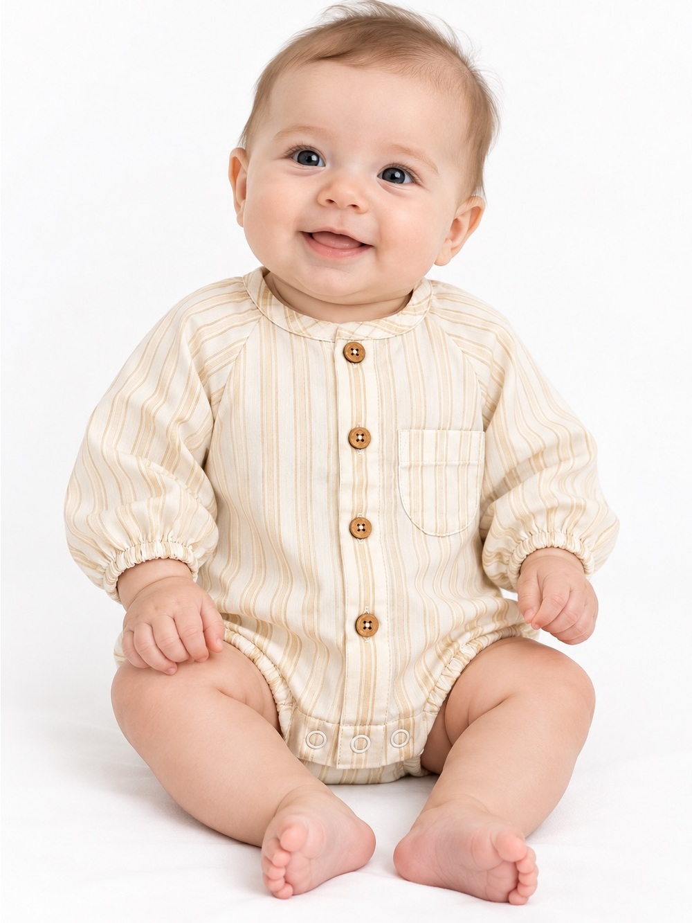 Jamie Kay striped cotton shirt romper
